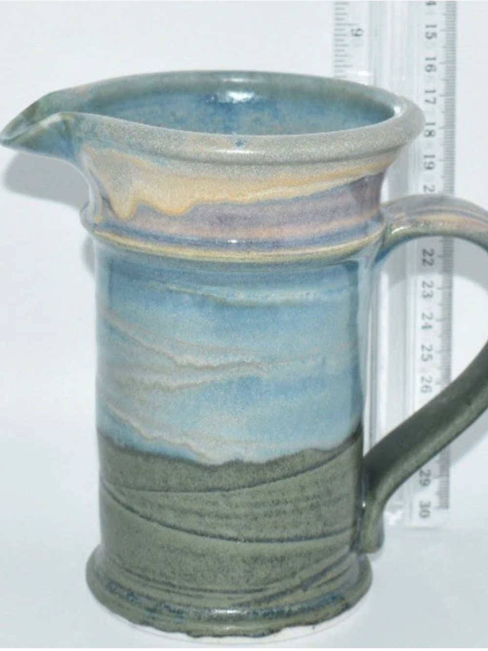 Vintage Studio Art Pottery  Stoneware Small Pitcher Mug Signed GP 2001